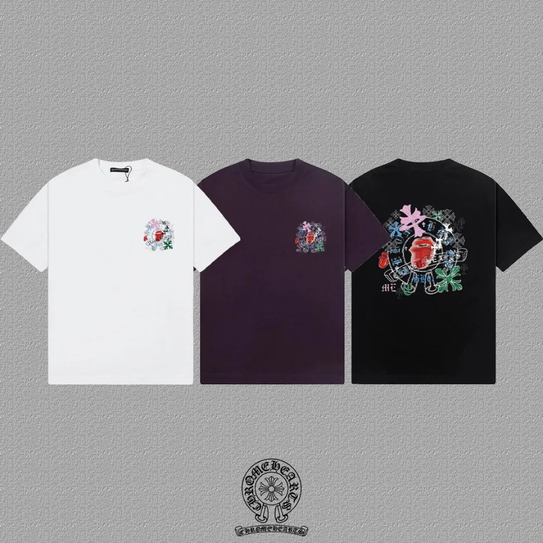 [CH ] 2026FW T LOGO Premium 26s Same Style ：Black White Purple Size：S M L XL 2XL